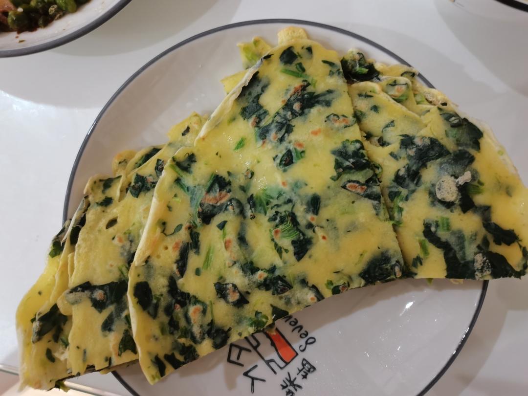 菠菜鸡蛋饼