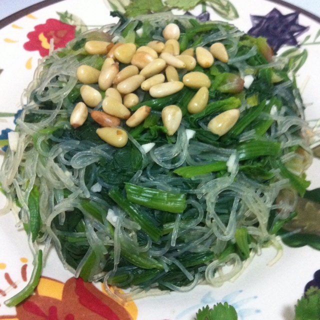 凉拌菠菜粉丝