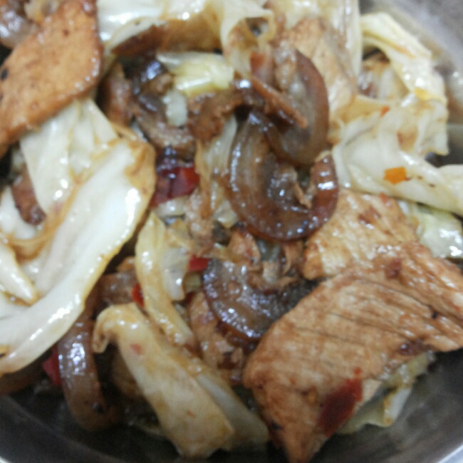 圆白菜回锅肉