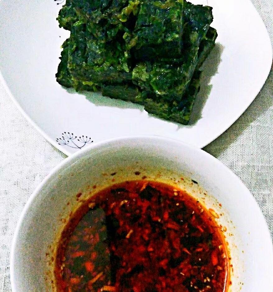 陕西美食之菠菜biabia的做法