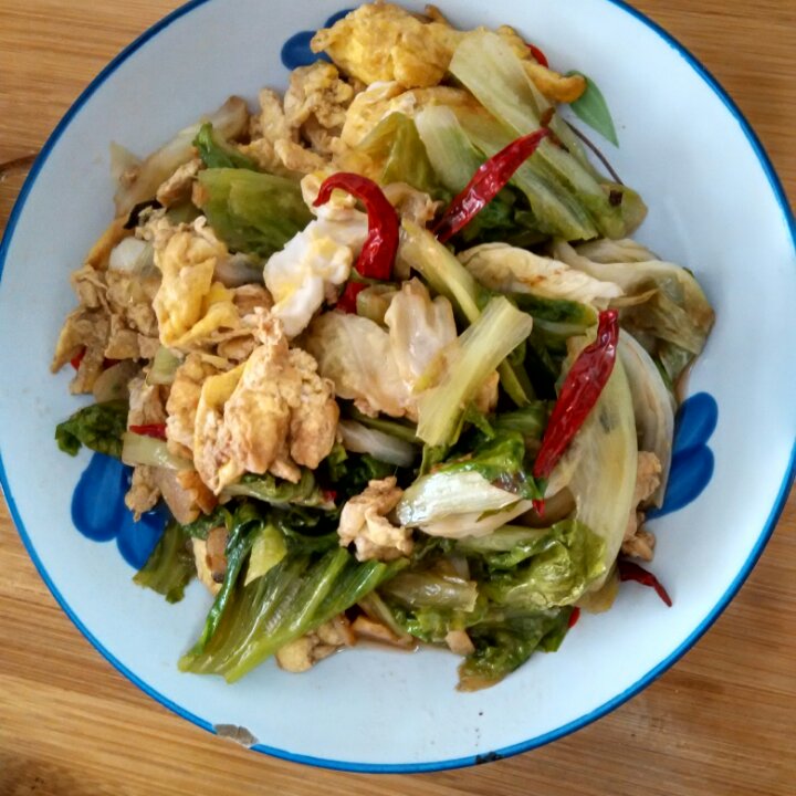西生菜炒鸡蛋