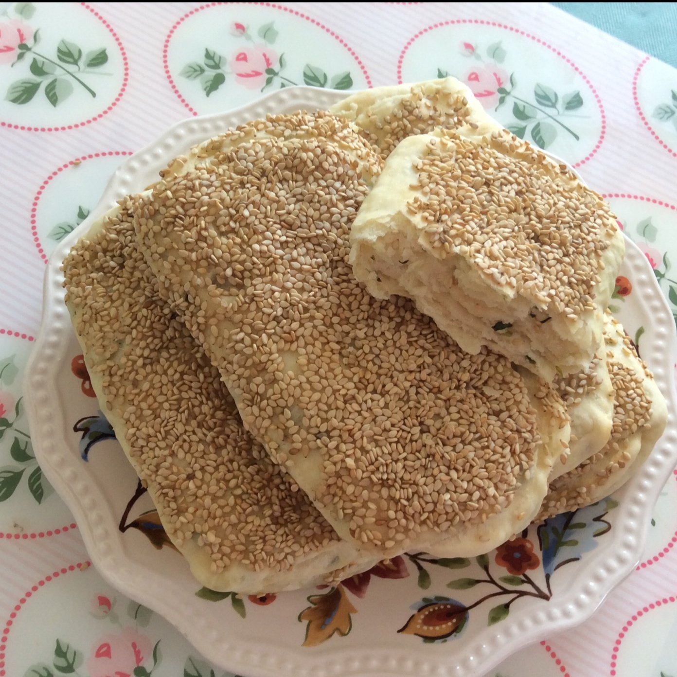 葱香油酥烧饼