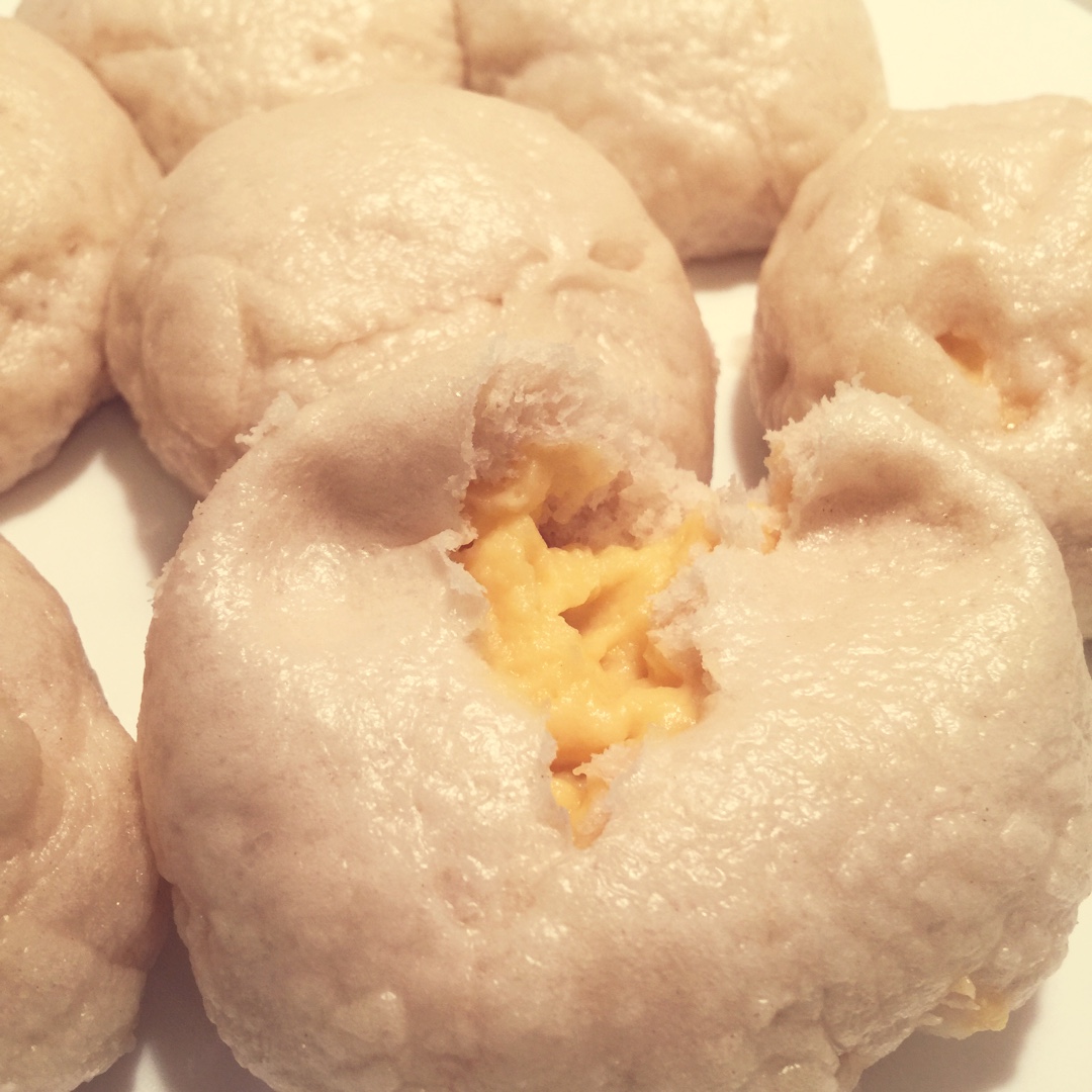 自制无油奶黄包