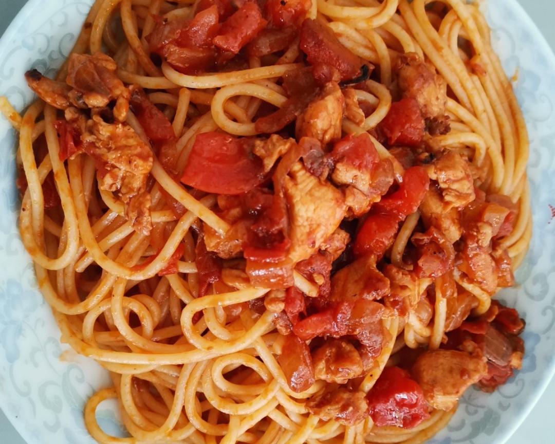 番茄鸡胸肉意大利面🍝的做法