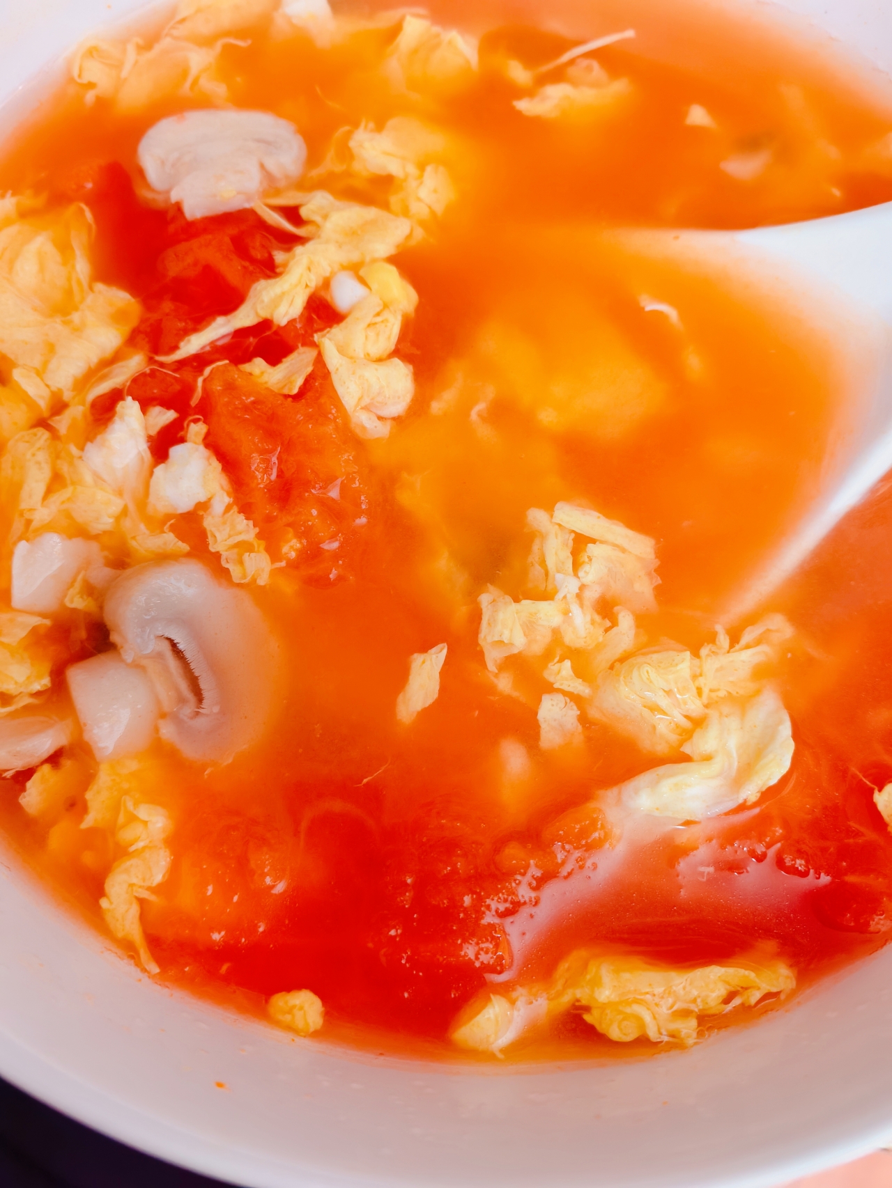 快手版番茄蛋汤，番茄蘑菇鸡蛋汤