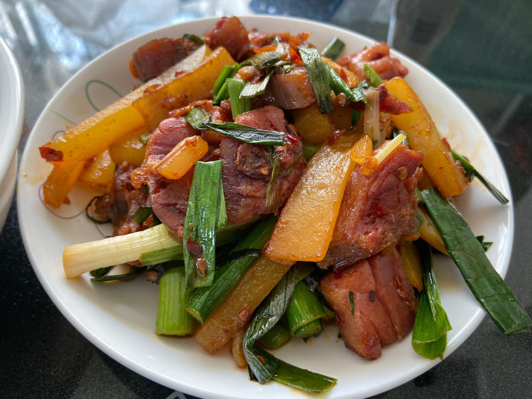 kikii0gw做的蒜苗炒腊鸭腿