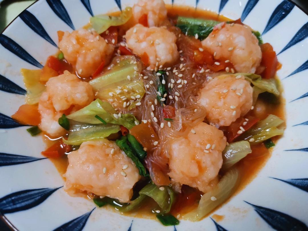 轻松自制虾滑番茄煲，鲜而不咸，一口爆汁！