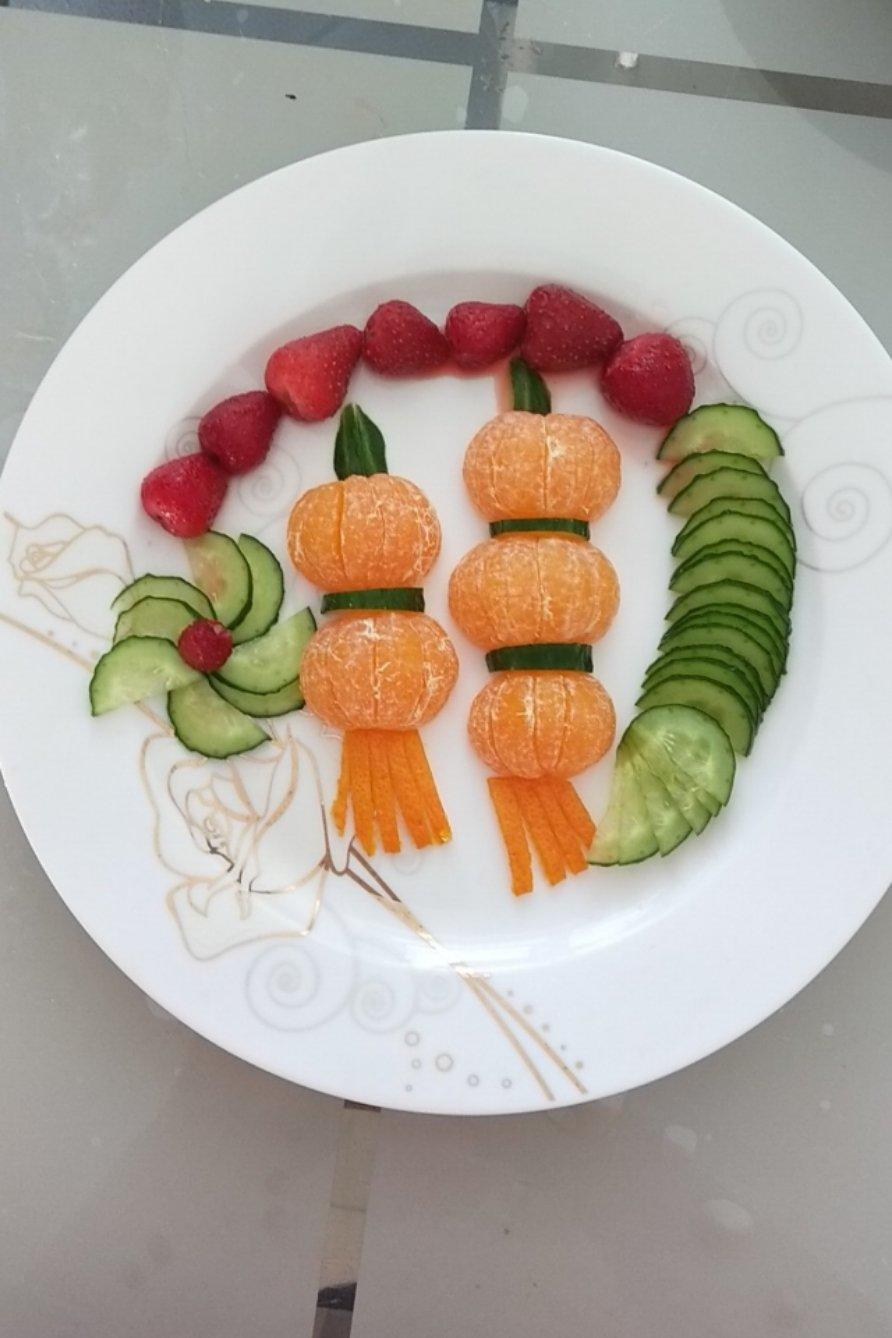 风清云淡196做的水果拼盘桔子灯笼