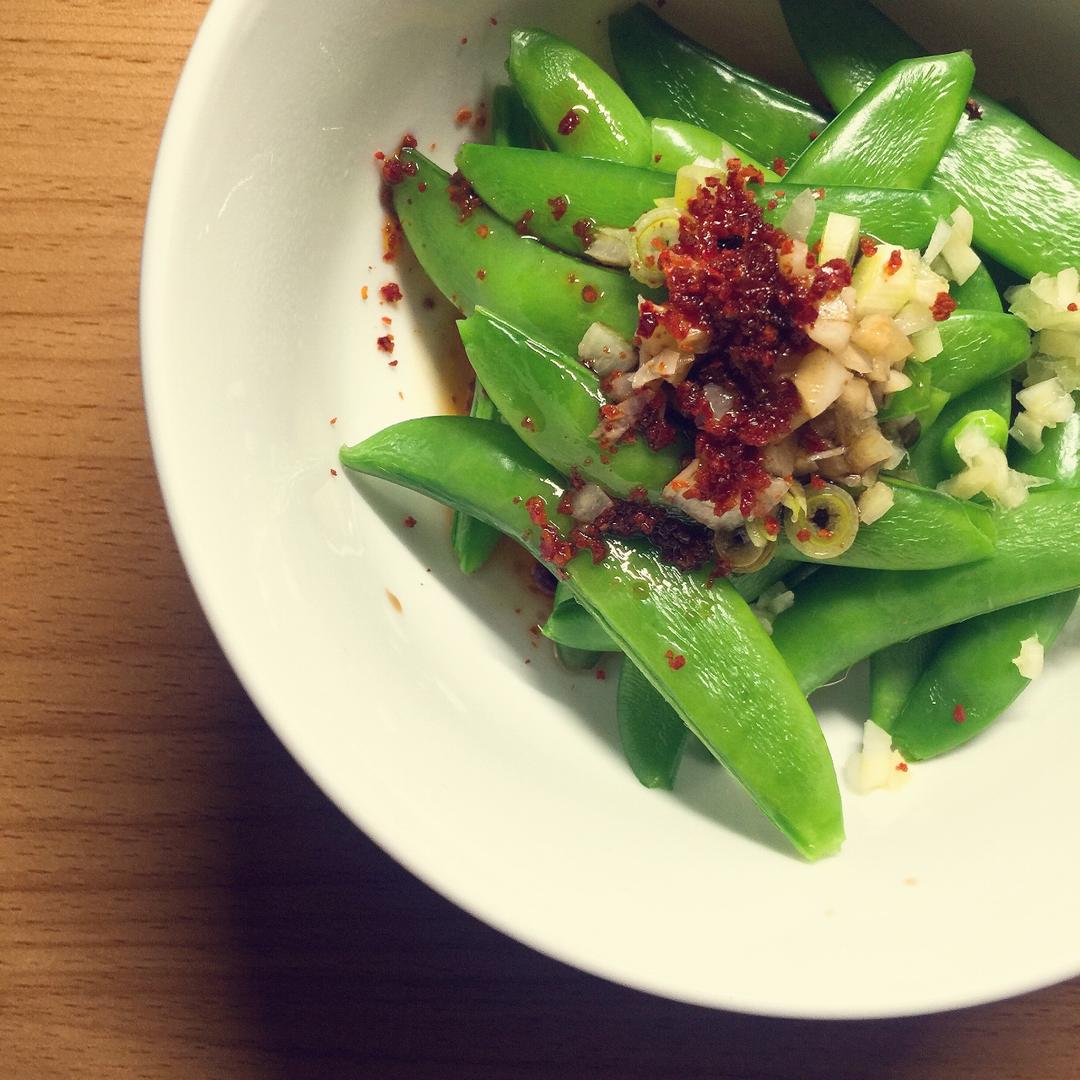 爱吃红薯麦小姐做的炝拌甜豆