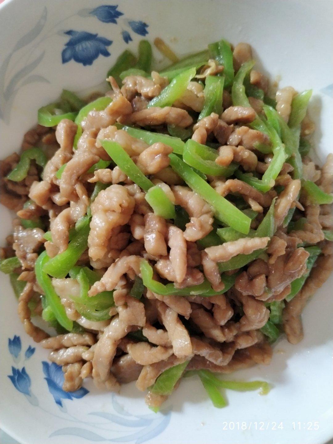 尖椒炒肉丝【下饭菜】