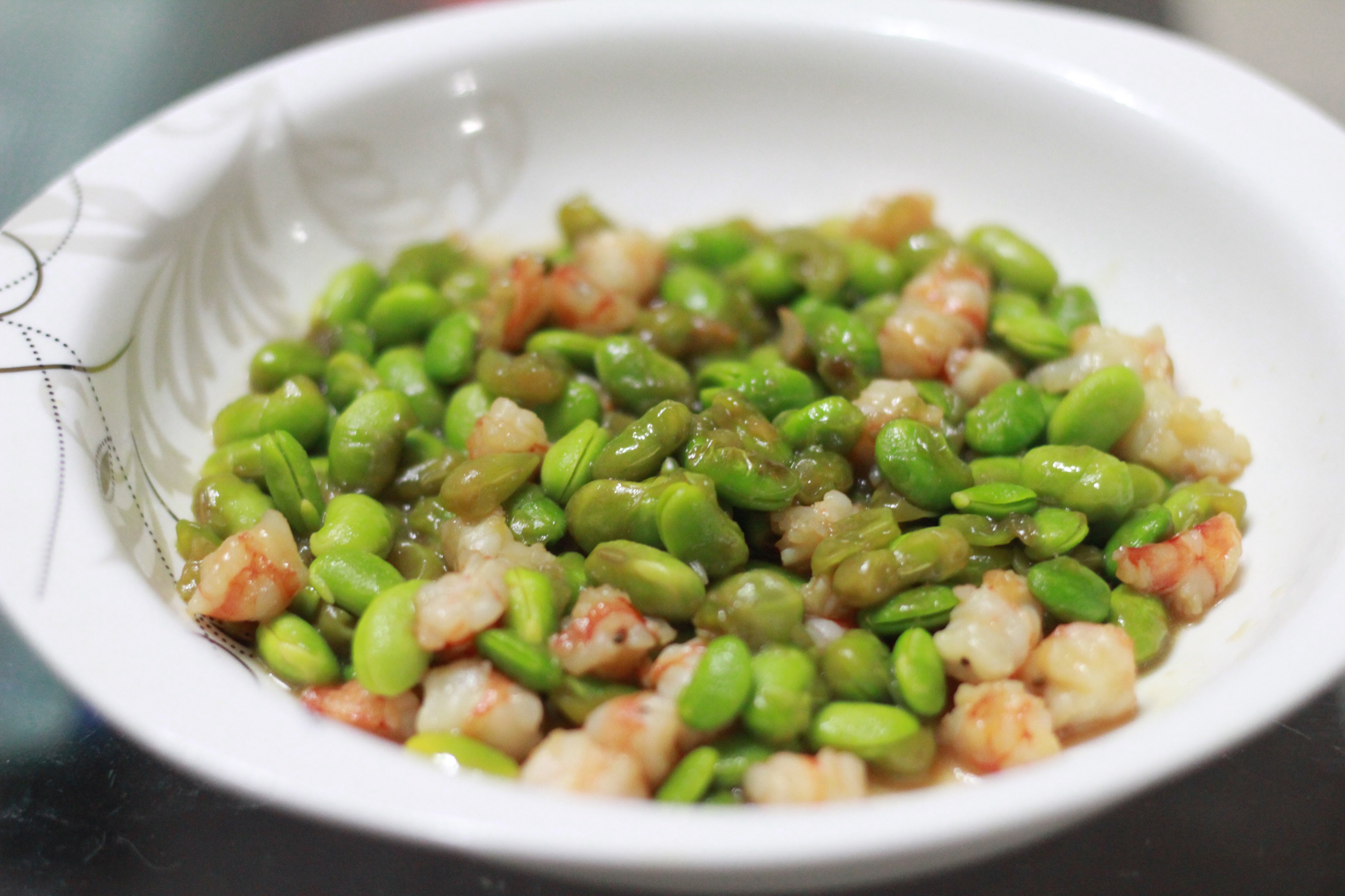清炒毛豆虾仁