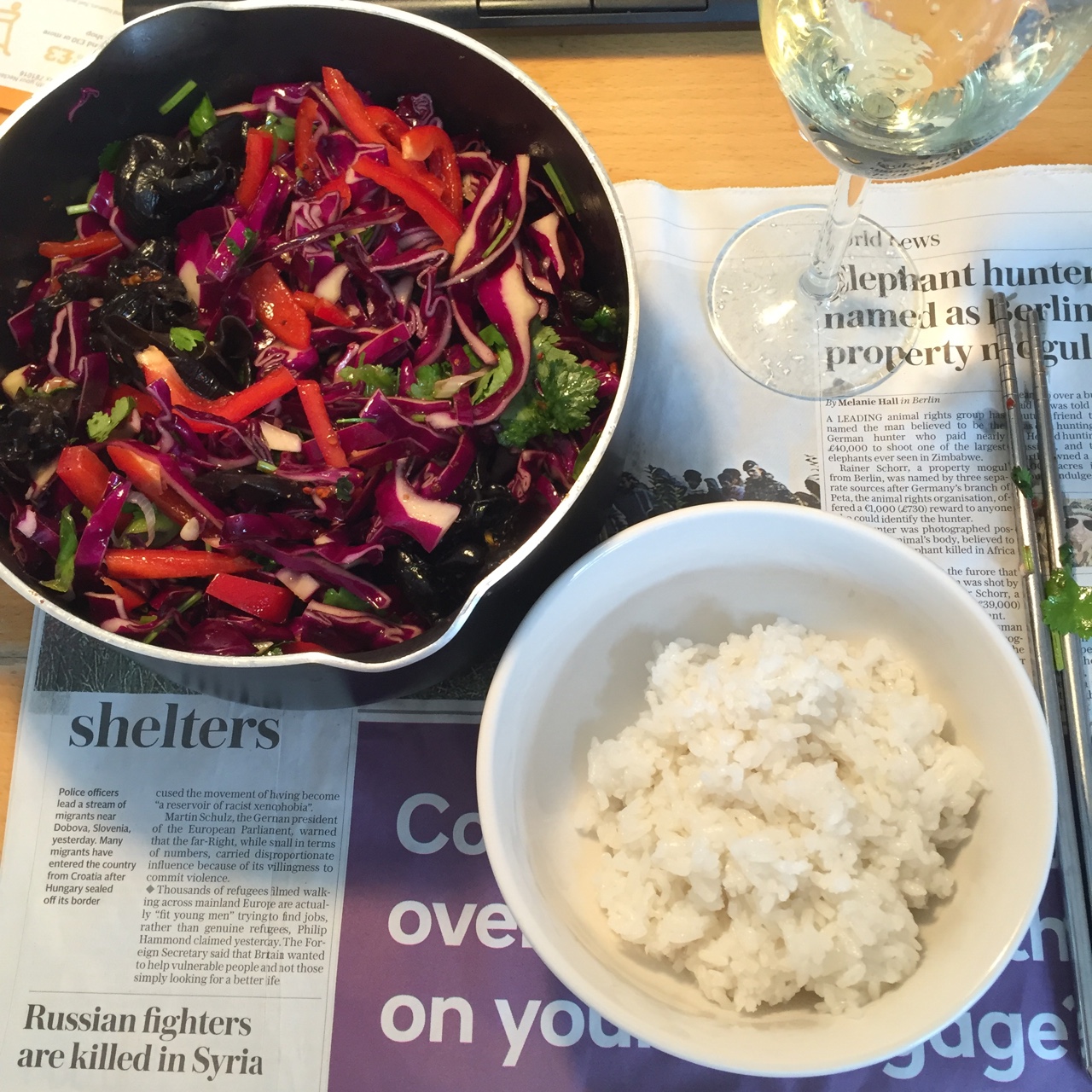 紫甘蓝拌黑木耳