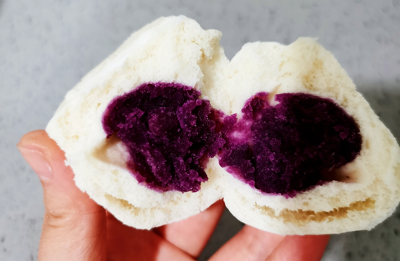多下来的紫薯做个紫薯包