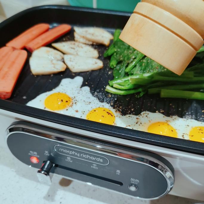 英国摩飞mr9088一锅多用,少油烟不粘锅 所有都是迷你的营养低卡早餐