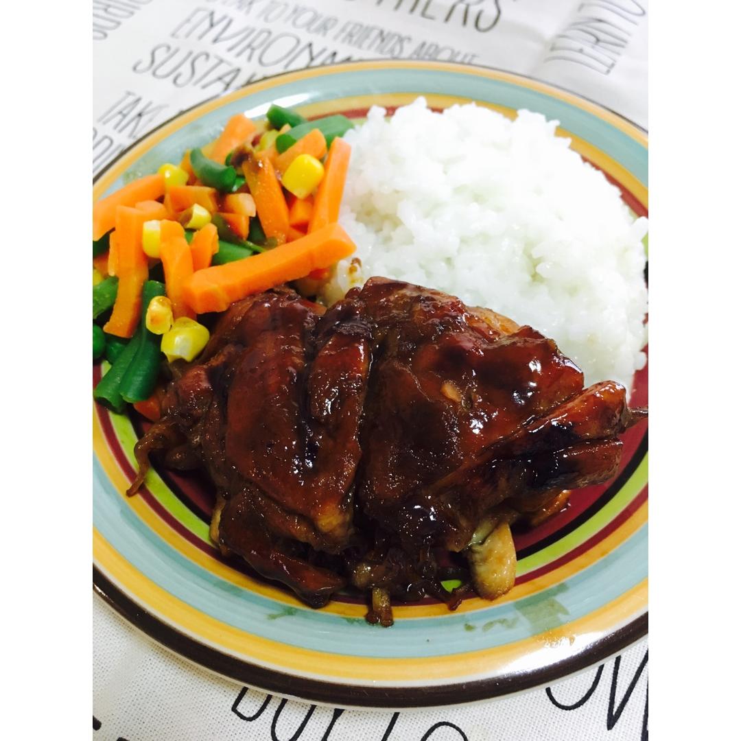 照烧鸡腿饭