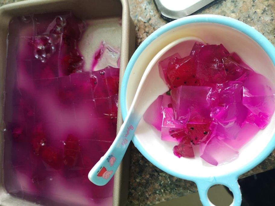 冷玙葵做的零失败的火龙果果冻白凉粉版简单易操作