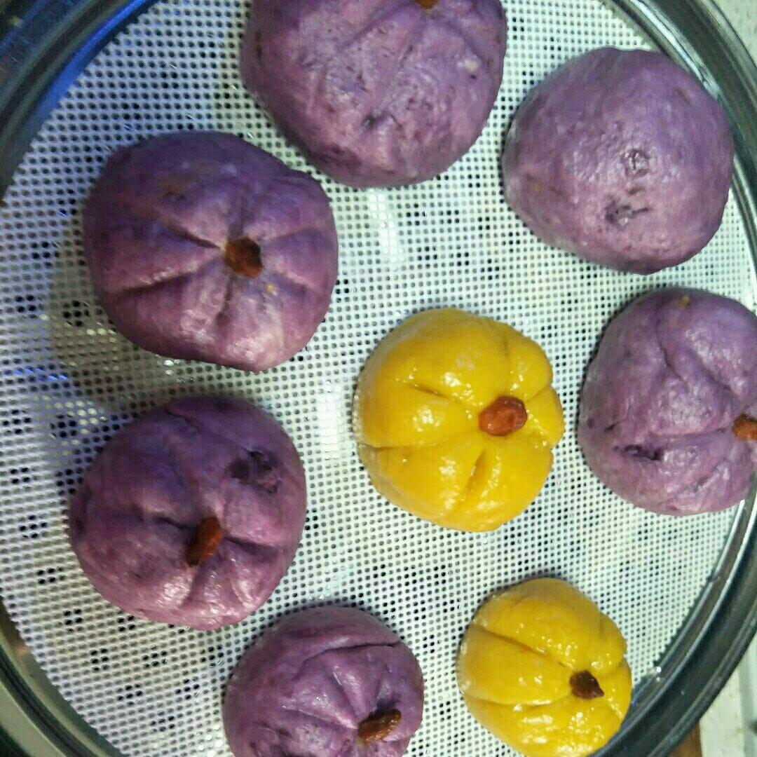 紫薯开花馒头