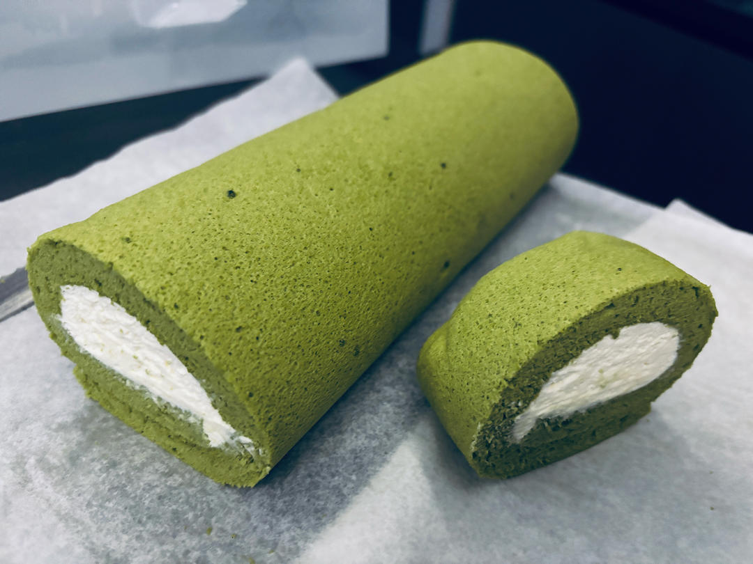 抹茶红豆蛋糕卷