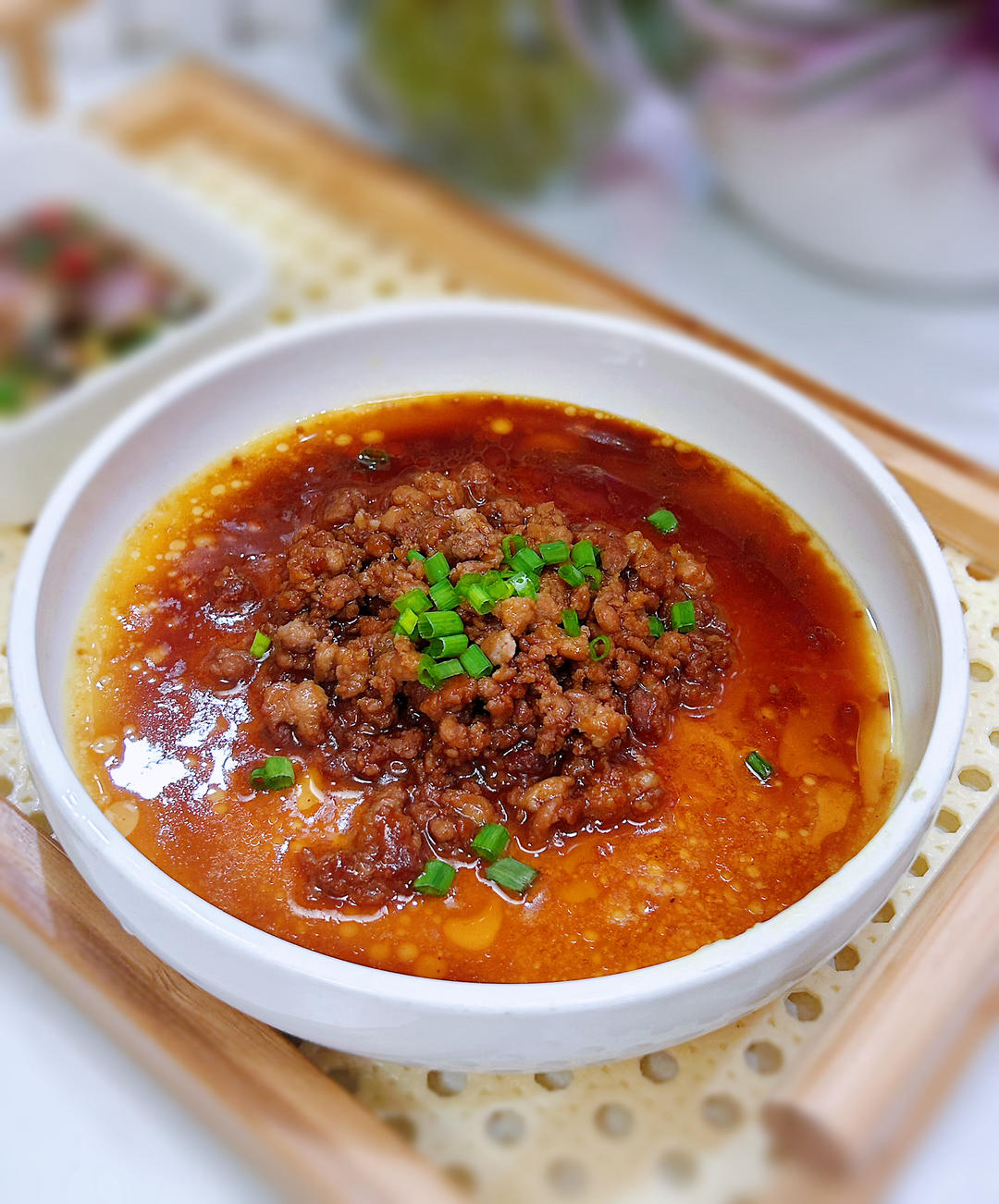 口感嫩滑的虾仁蒸蛋羹