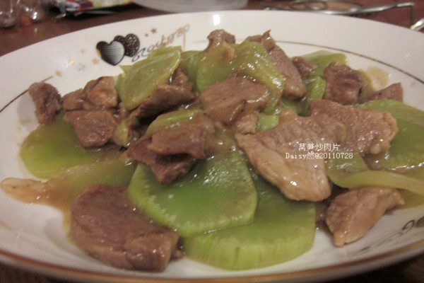 莴笋炒肉丝