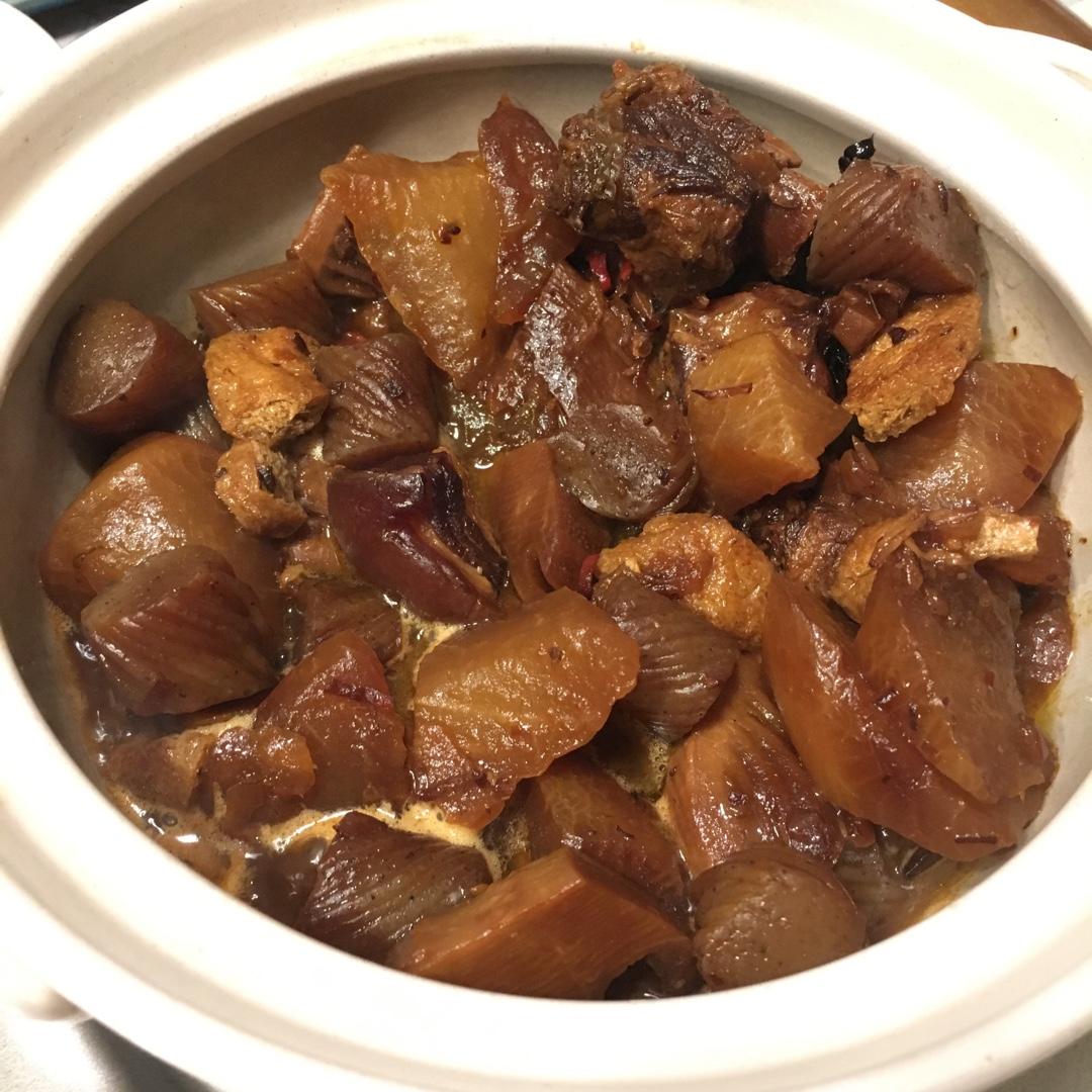 七色向日葵做的魔芋红烧肉