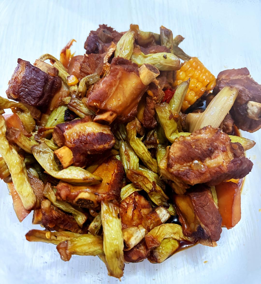 电饭煲版扁豆焖排骨！邪修烹饪！北菜南做！超级下饭！！