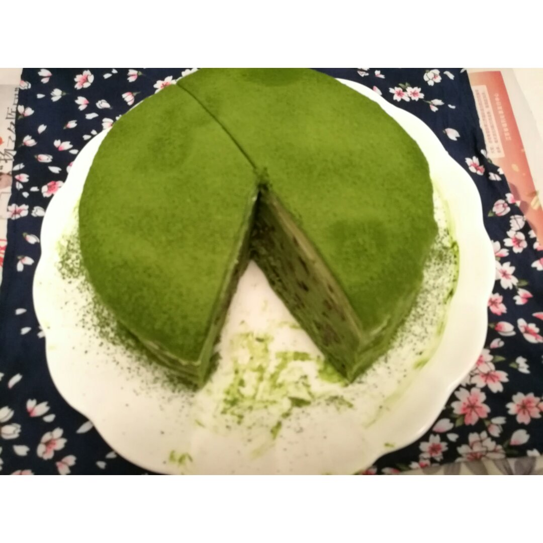 美味的煎蛋糕—抹茶千层蛋糕