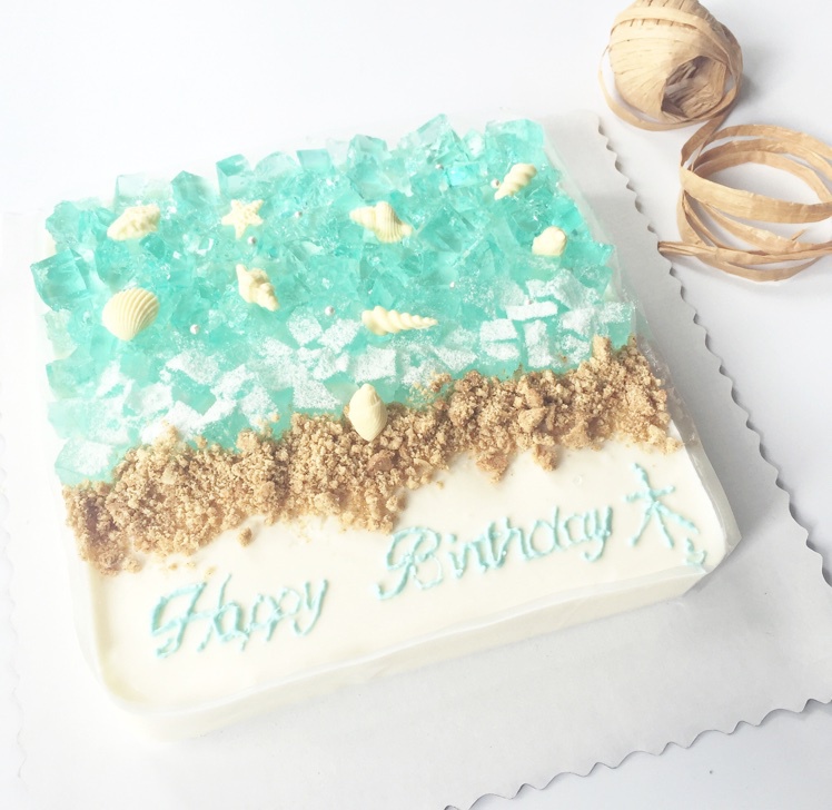 蓝色の海洋酸奶慕斯蛋糕