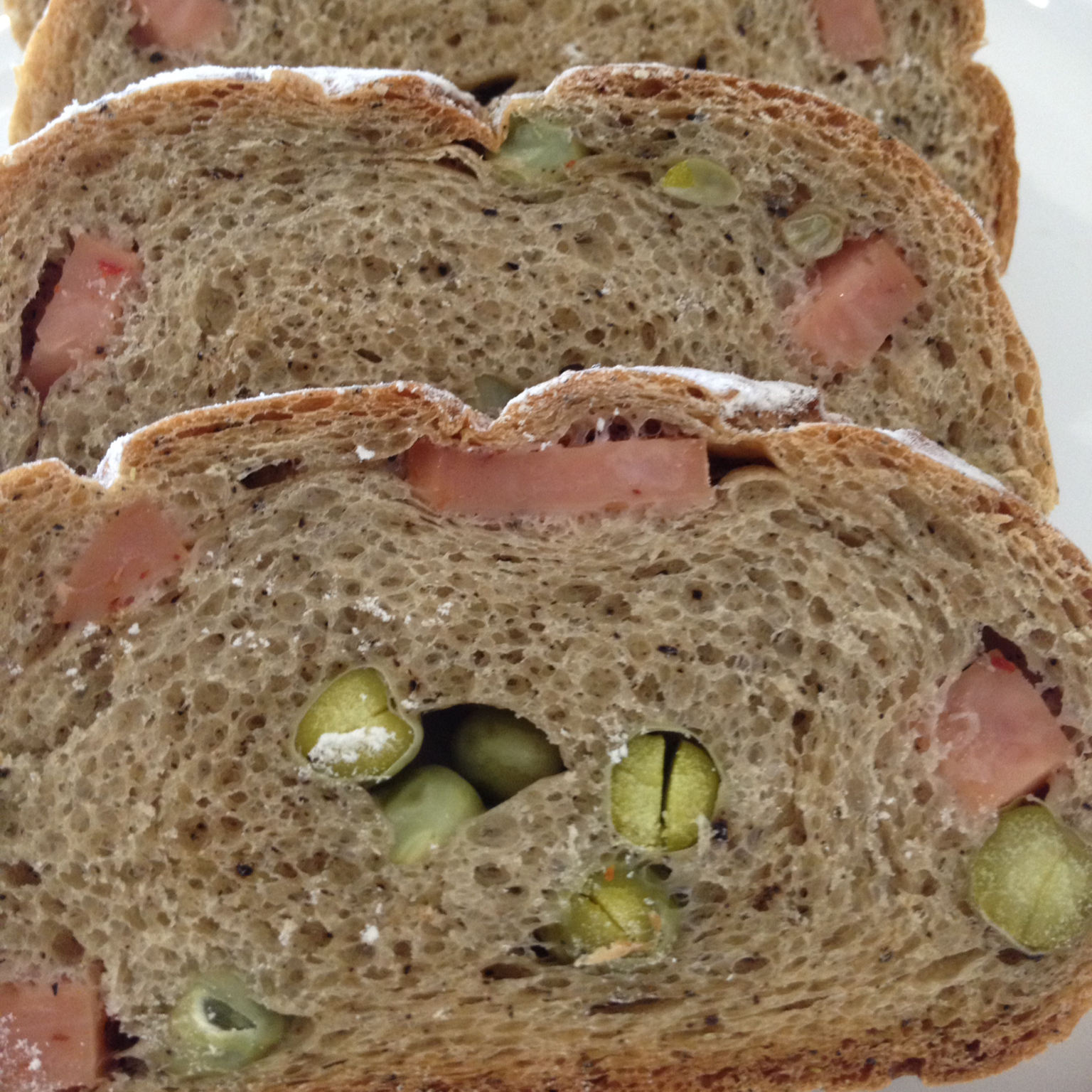 香肠青豆全麦软欧