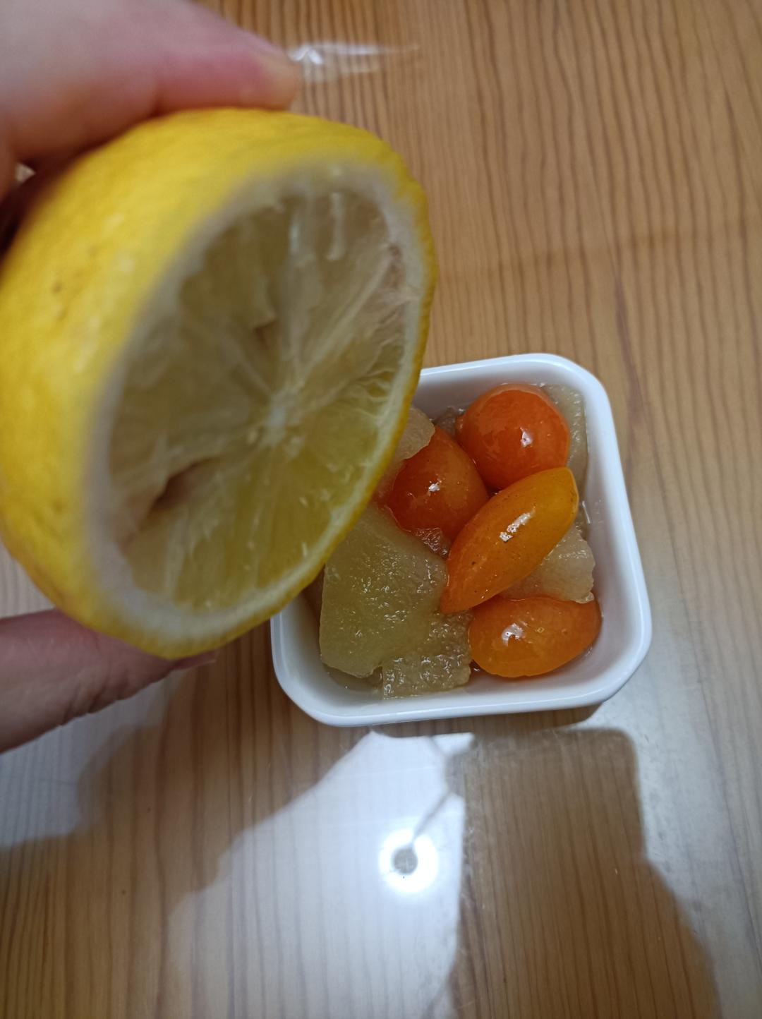 冬季十道素~甜品~金桔炖雪梨（微波炉版）的做法 步骤13