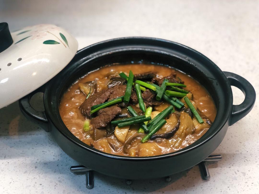 黑椒牛肉茄子煲