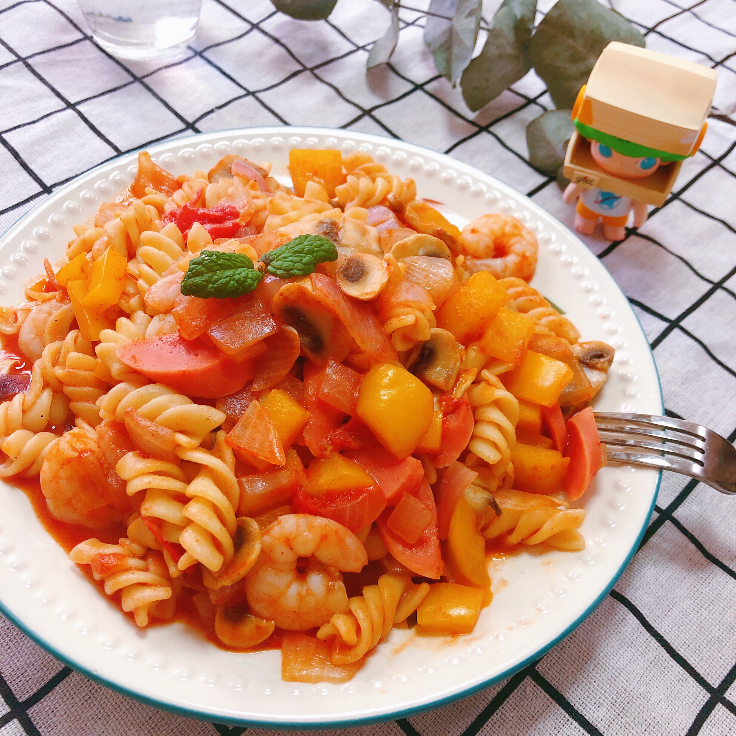 减肥餐2️⃣💫番茄螺旋意面的做法