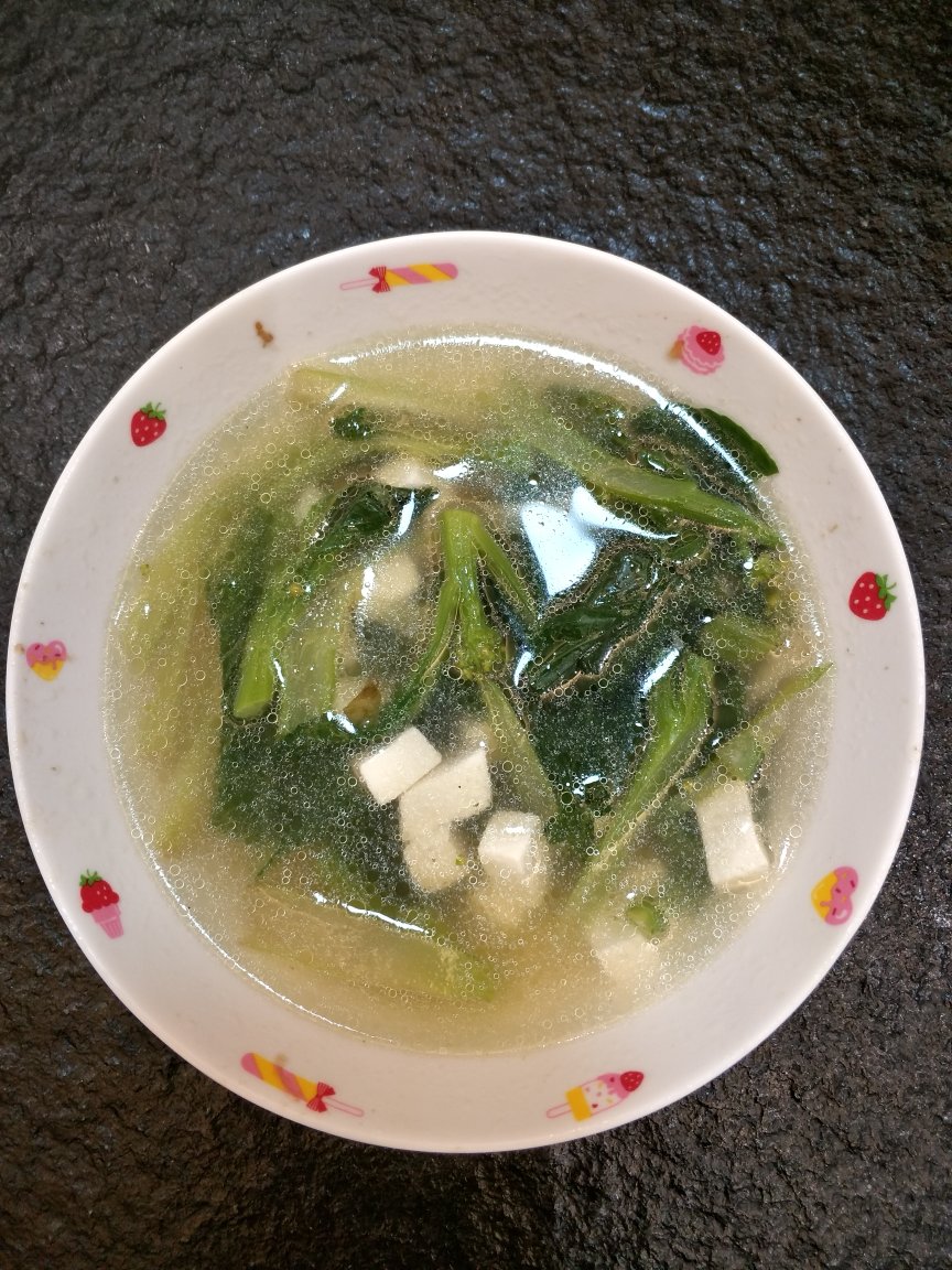 零基础小白都能轻松快手做的超清淡青菜豆腐汤