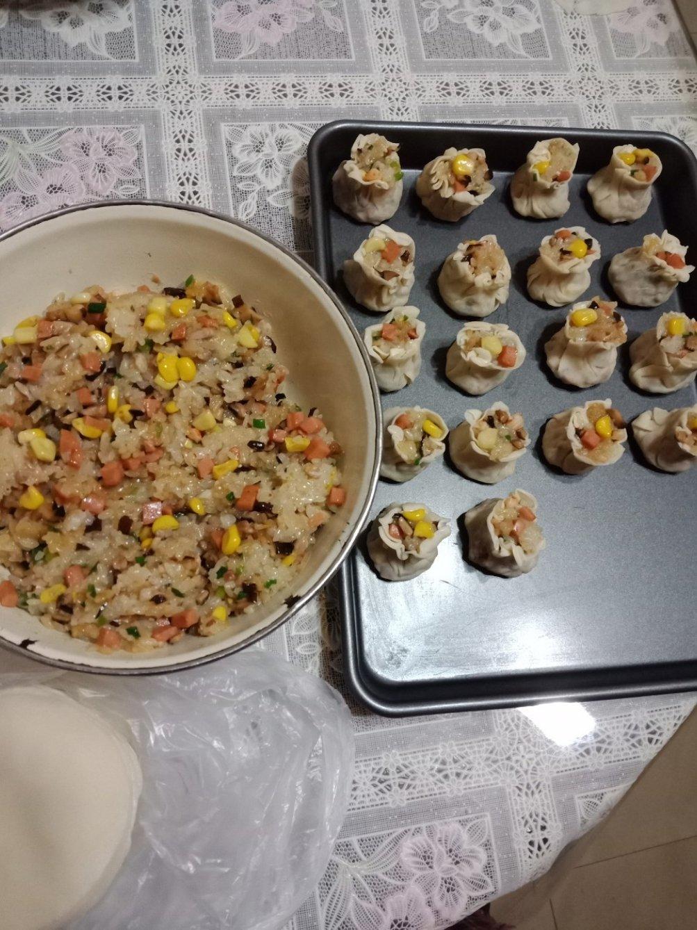 简易糯米烧卖（附烧卖包法）