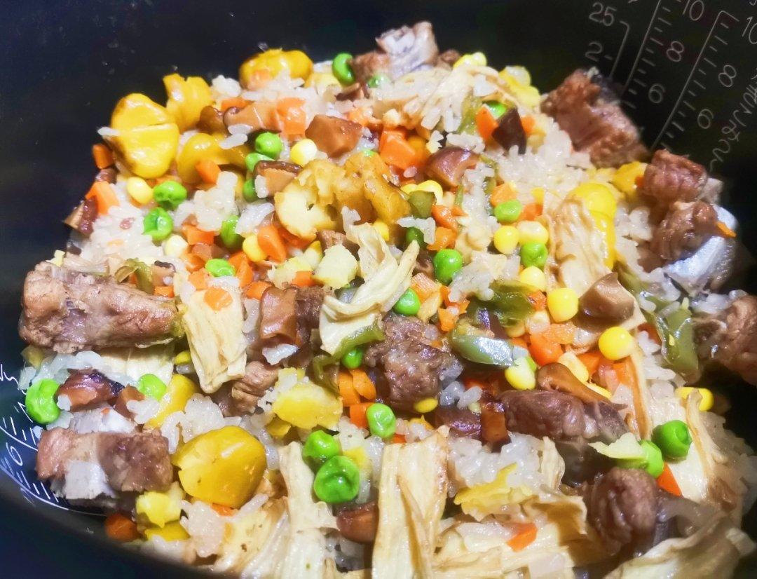 排骨板栗糯米焖饭￨地表最强最好吃
