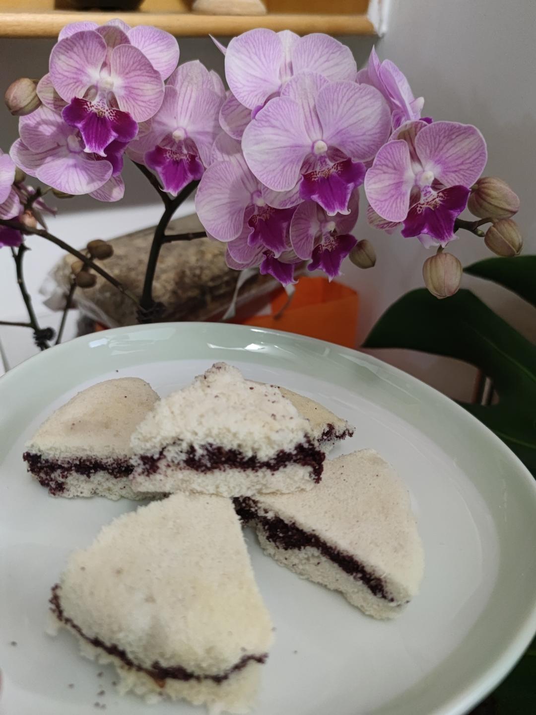 山药玫瑰紫米糕