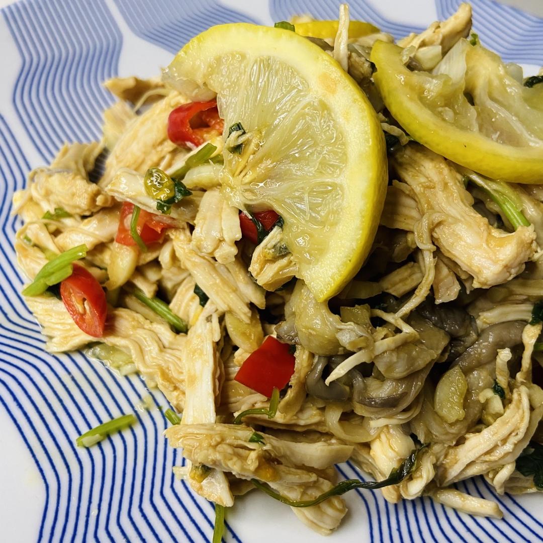 百香果柠檬鸡丝