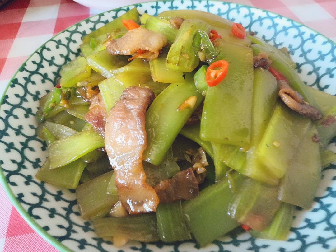 莴笋炒五花肉