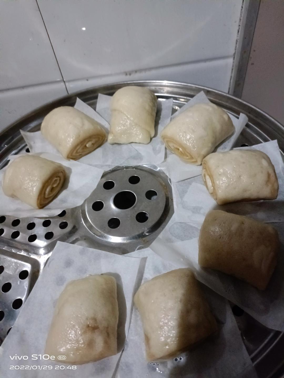 黑米双色馒头花卷（一次发酵）