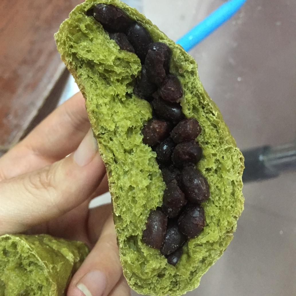 抹茶豆沙小面包（无油脂）
