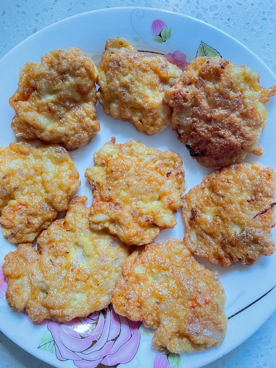 香煎瘦肉鲜虾饼