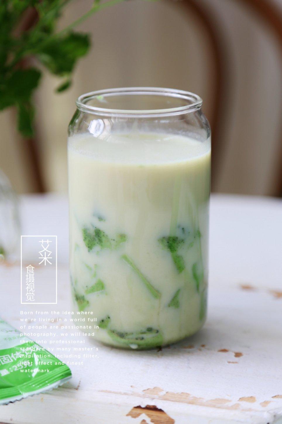 抹茶奶冻豆浆