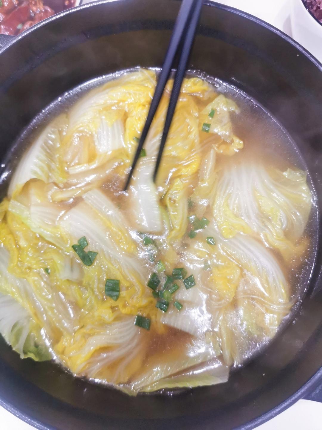 娃娃菜粉丝煲，低卡又鲜美