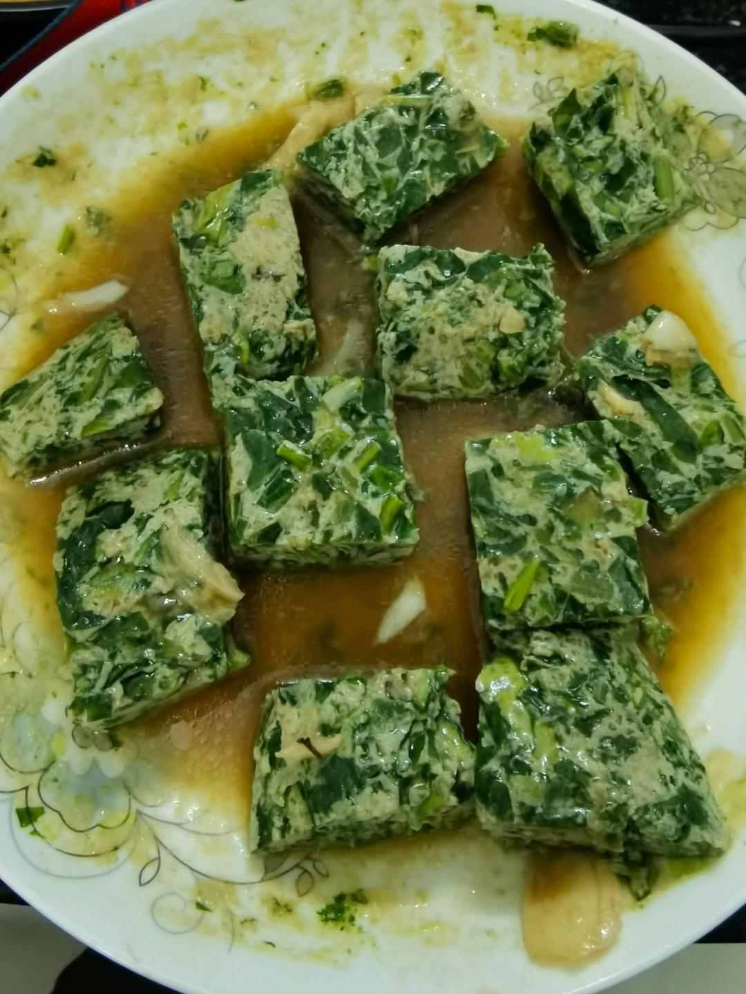 菠菜鸡蛋羹