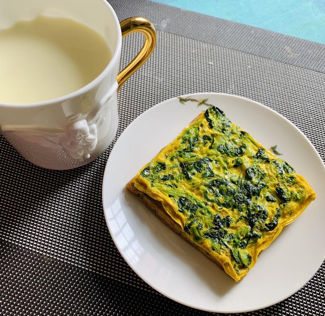 菠菜鸡蛋饼