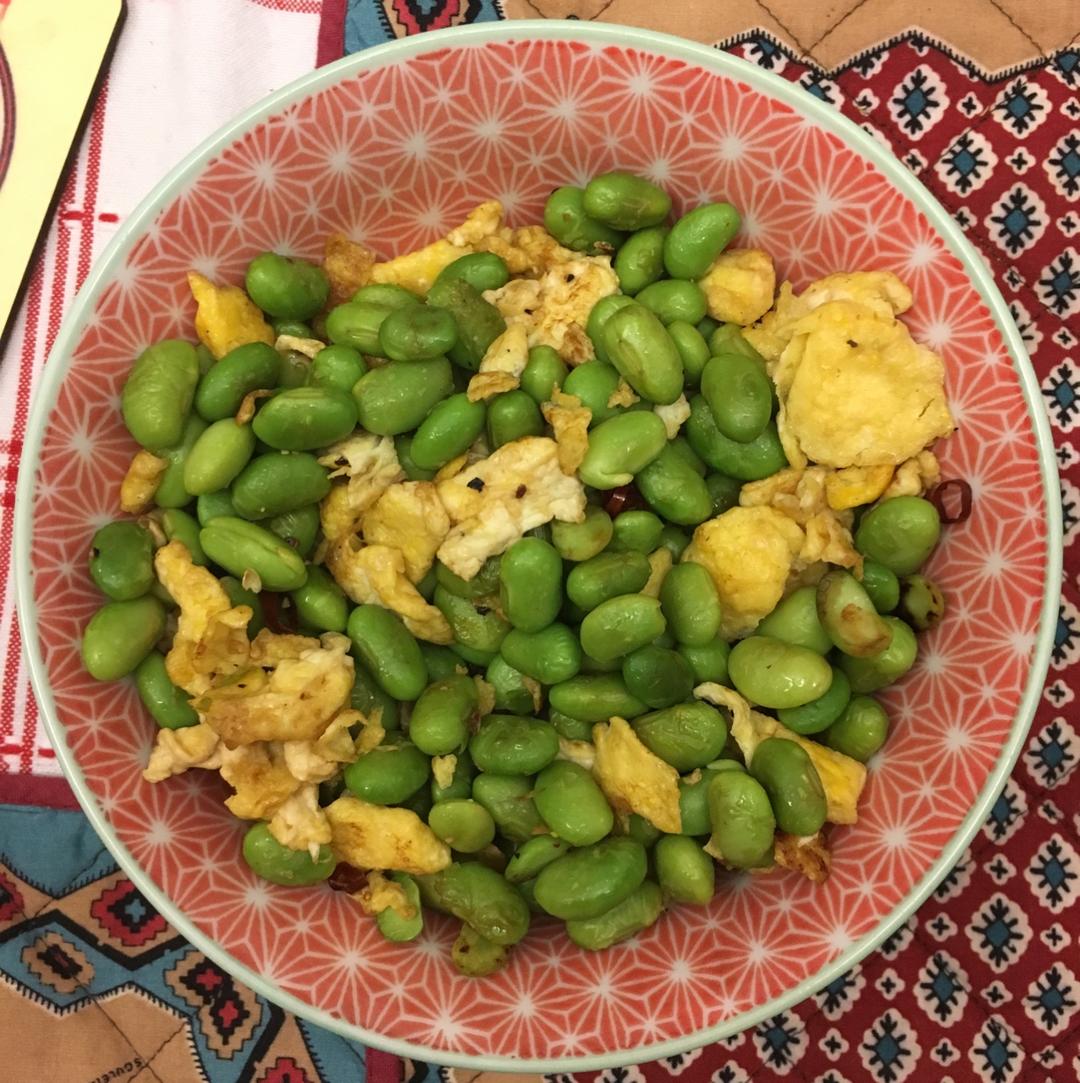 毛豆炒鸡蛋