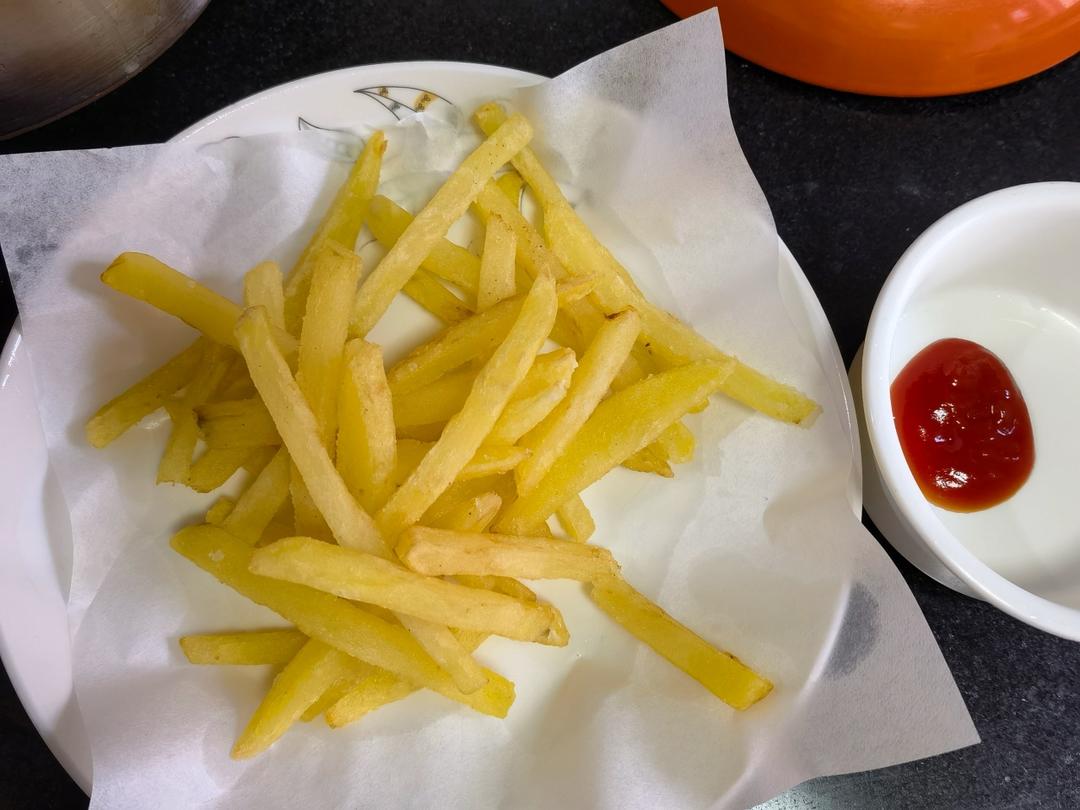 最简单炸薯条，比买的还好吃