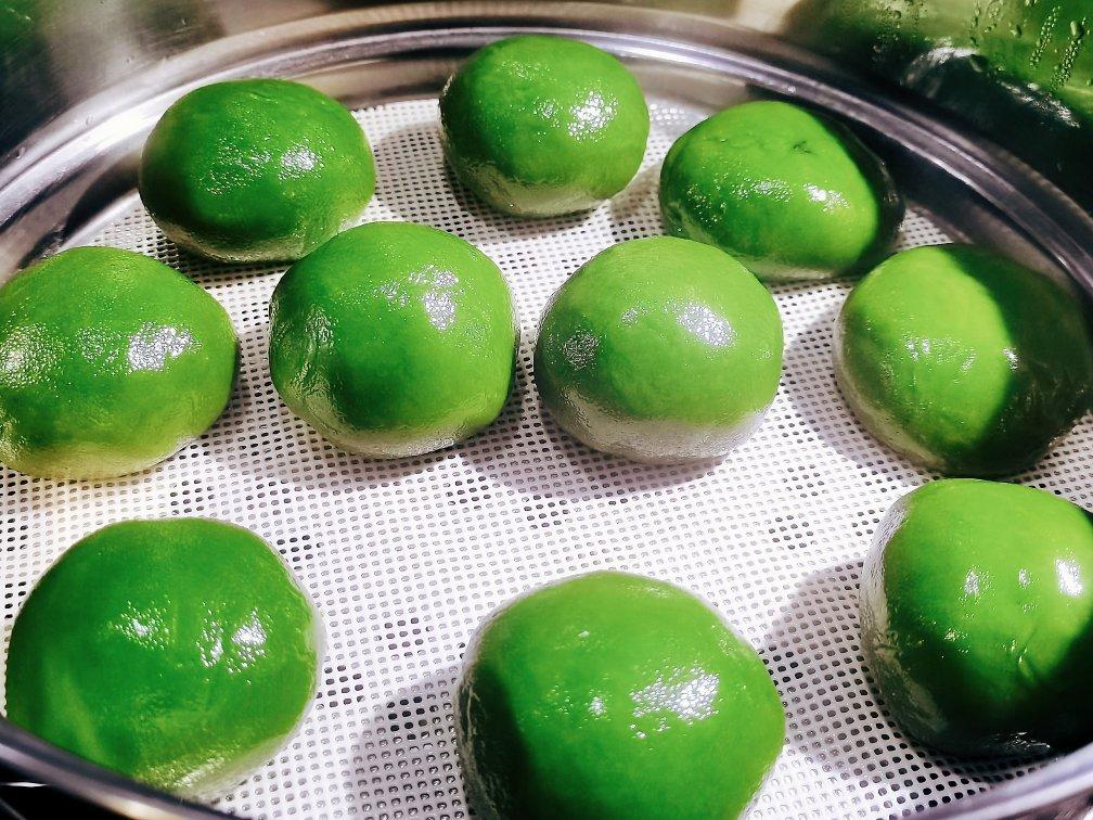 网红青团～～咸蛋黄肉松青团