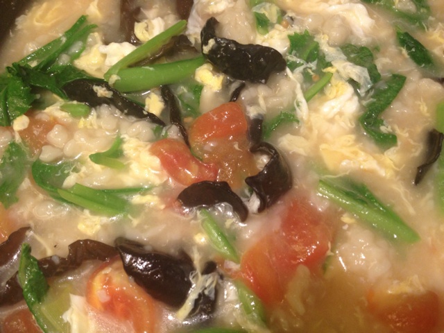 青菜鸡蛋面疙瘩汤