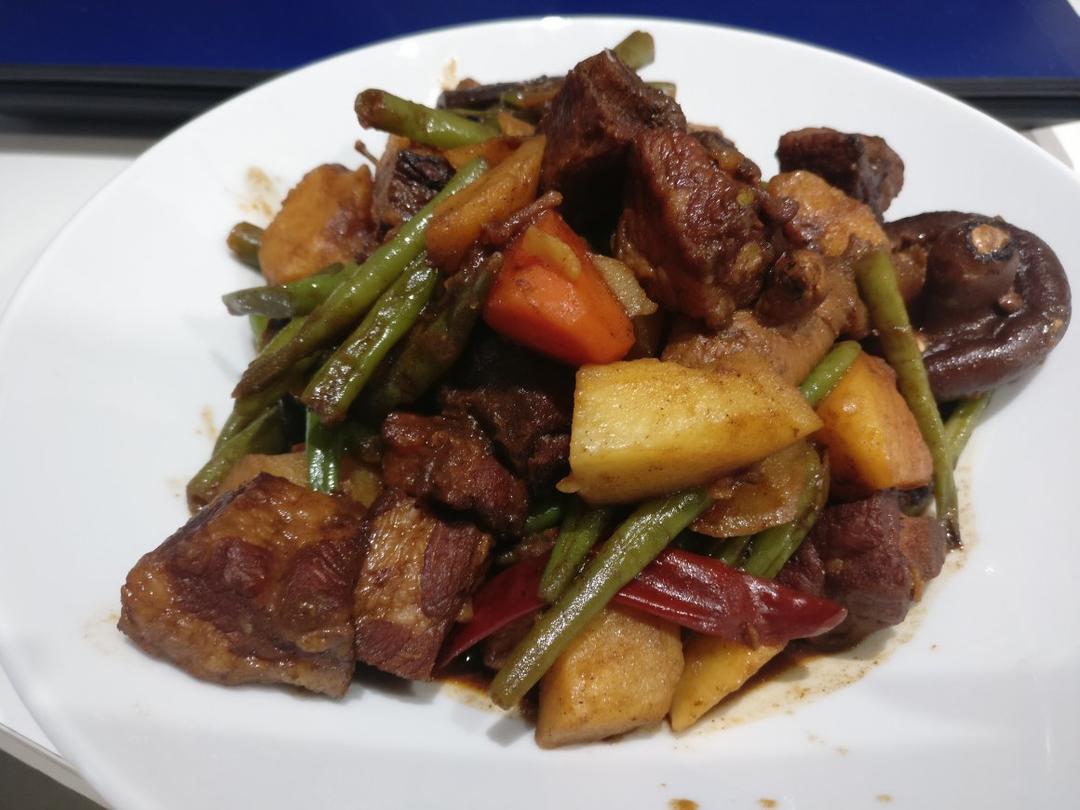 土豆豆角炖排骨